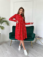 Платье на пуговицах до колена с цветочным принтом и боковыми карманами Арт. 695