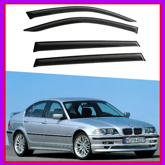 Дефлектори вікон BMW 3 (E46) седан 1998-2005 (скотч) AV-Tuning