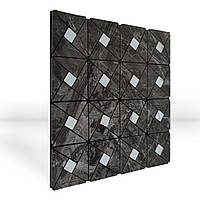 Пластиковые панели Мозаика ПЭТ Каменная абстракция 300х300х4 мм плитка самоклеющаяся под мрамор Серый декор