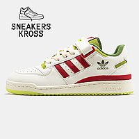 Чоловічі кросівки Adidas Forum x The Grinch White Red, Кросівки Адідас Форум, Adidas originals low