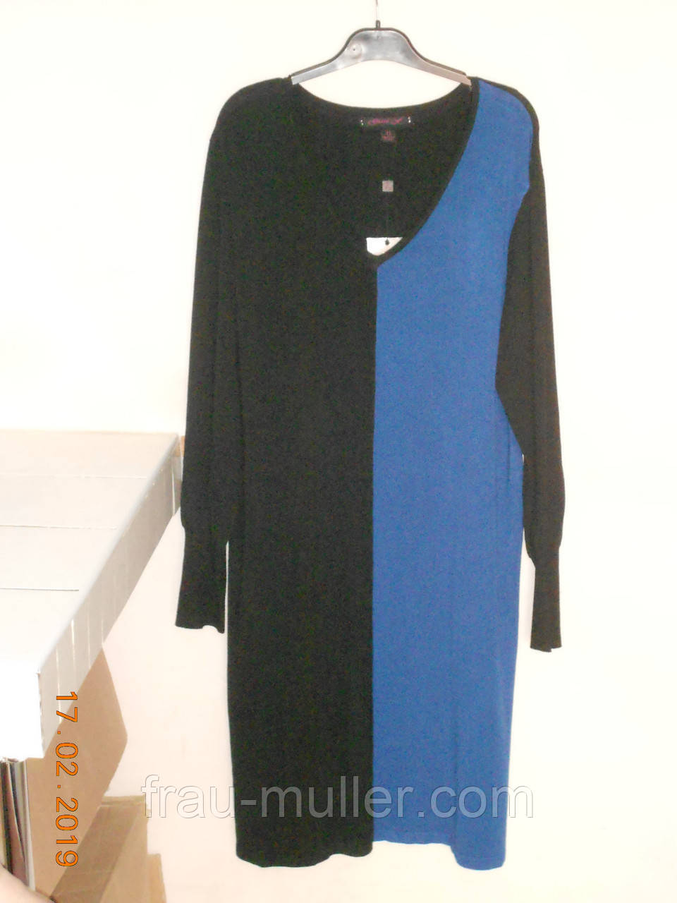 Сукня з жилетом батал синьо-чорне Giani Forte