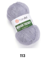 Нитки пряжа для в'язання мохерова MOHAIR TRENDY YARNART Мохер Тренді ЯрнАрт № 113 - фіолетовий