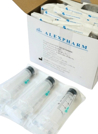 Шприц 50 мл голка ALEXPHARM ЛУЄР ЛОК (G14) (25шт/уп), фото 1