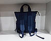 Рюкзак жіночий місткий з кишенями модний під документи А4 синяDolly 495, фото 8