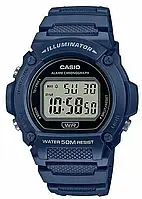 Часы Casio W-219H-2A наручные мужские спортивные синие | оригинальные часы Casio, с гарантией на 2 года