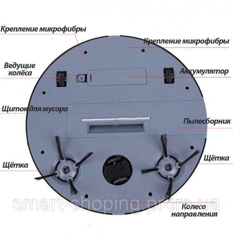 Робот пылесос XIMEIJIE M-102 пылесос компактный универсальный не шумный и мощный, сухая уборка s - фото 5 - id-p2112363914