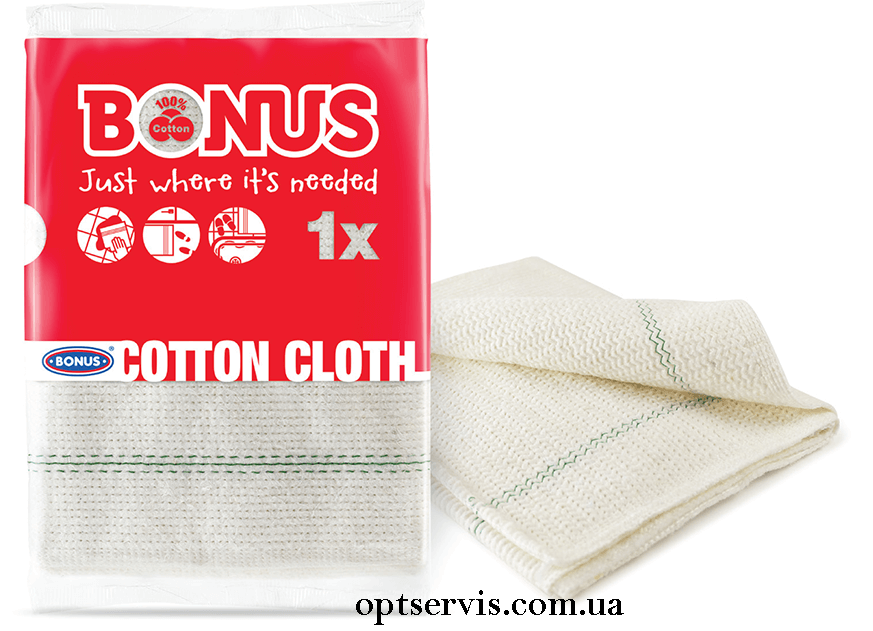Серветка бавовняна для миття підлоги Bonus B439 Cotton Cloth 1шт