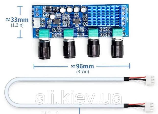 Підсилювач звуку XH-M577 2х80 Вт TPA3116D2 стерео модуль з тембрблоком