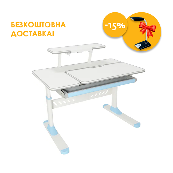 Універсальна парта-трансформер для підлітка Cubby Tulipa Blue, фото 1