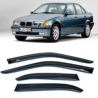 Дефлекторы окон BMW 3 Series E36 1992-1998 Sedan (HIC). Ветровики на BMW 3 Series E36
