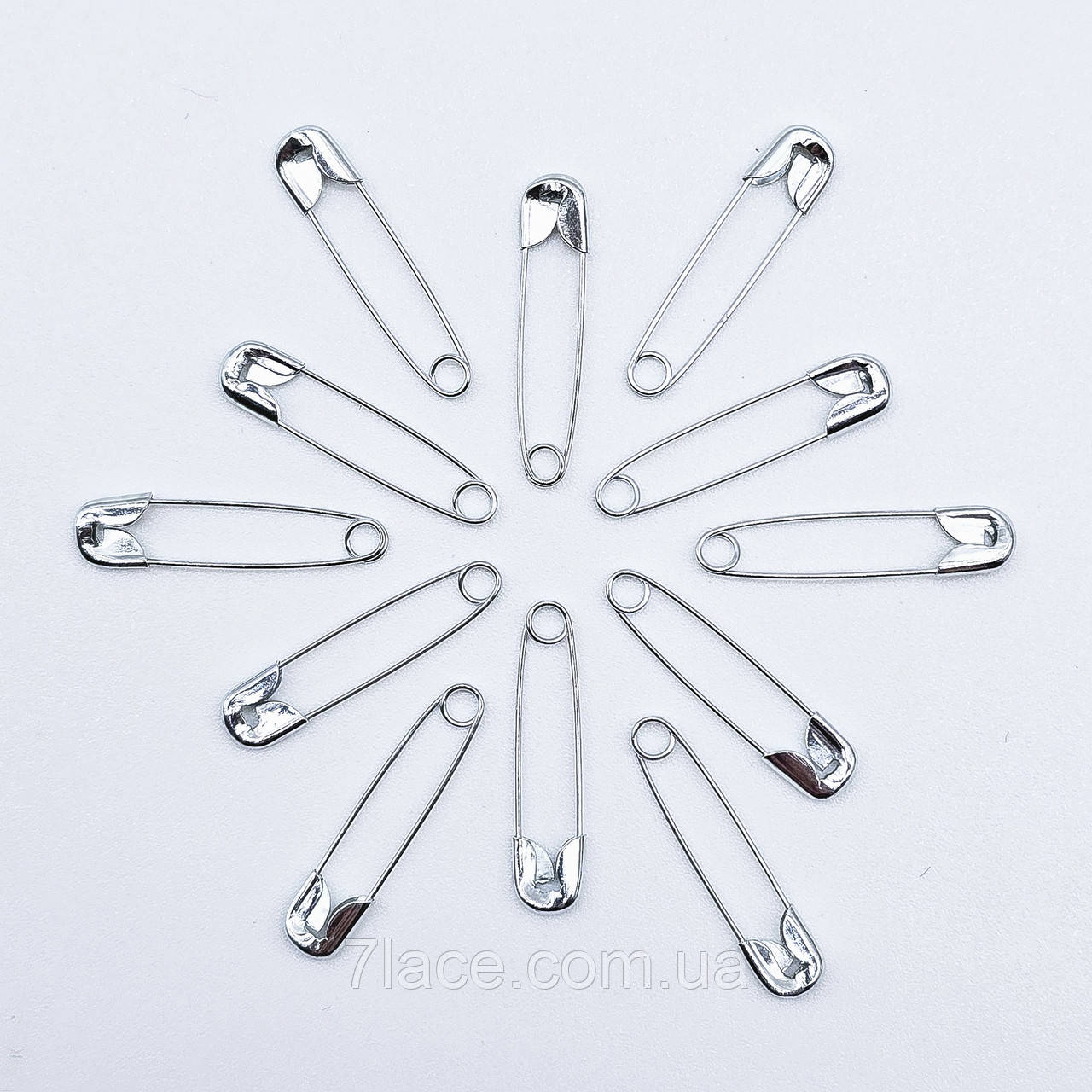 Булавка англійська 2 см / колір срібло / замовлення від 1 упаковки (2 000 штук)