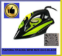 Электрический качественный бытовой паровой утюг Mpm MZE-04-C-black/ Ручной мощный отпариватель для одежды/int