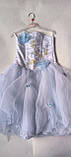 Ошатне пишне корсетне плаття біло-блакитне дівчинці 4-6 років, фото 6
