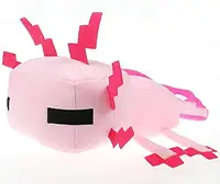 Мягкая игрушка аксолотль Minecraft саламандра розовая 30 см
