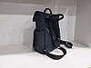 Красива сумка рюкзак тканинна 2 в 1 маленька міська для дрібниць сіра з кишенями Dolly 306, фото 8