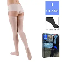 Панчохи компресійні жіночі Venoflex Micro 1 клас з закритим носком, карамельні, стандартні