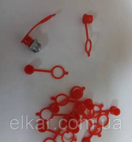 Пластиковий ковпачок на прес-маслянку червоний д6. д.8 д.10, фото 1