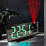 Електронний настільний годинник LED дзеркальний дисплей з проекцією та будильником, фото 7