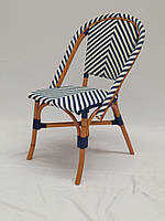 Плетенный стул ротанговый Французский Шеврон с подлокотниками
