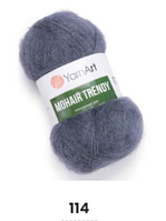 Нитки пряжа для вязания мохеровая MOHAIR TRENDY YARNART Мохер Тренди ЯрнАрт № 114