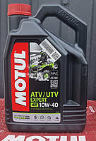 Масло для 4-х тактных двигателей Technosynthese Motul ATV-UTV EXPERT 4T 10W40 (4L)