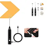 Електричний Бездротовий USB Вінчик-міксер RAF R.322, Капучинатор, Спінювач, Піноутворювач, Електричний бездротовий USB, фото 6