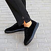 Чорні замшеві туфлі демісезонні натуральна замша класичний дизайн, фото 2