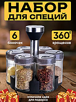 Набір Баночок для Спецій 6 штук LK202307-28, Органайзер для Прянощів, Спецовниця на 6 Предметів