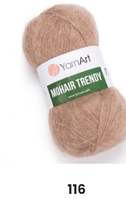 Нитки пряжа для в'язання мохерова MOHAIR TRENDY YARNART Мохер Тренді ЯрнАрт № 116
