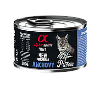 Влажный корм Alpha Spirit Anchovy Protein с анчоусами для взрослых котов 200 г (as311223)