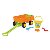 Набор в песочницу Детская тележка Wader 10952 с набором для песка, World-of-Toys