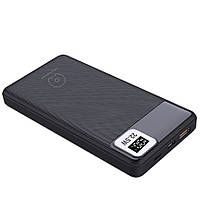 Павербанк с быстрой зарядкой WUW Y124 10000mAh |USB,Type-C, PD22.5W| Черный