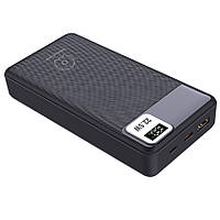 Павербанк с быстрой зарядкой WUW Y125 20000mAh |USB,Type-C, PD22.5W| Черный