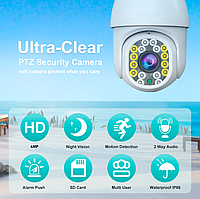 Камера Видеонаблюдения PTZ Q9 WIFI 4MP, Уличная Камера с Удаленным Доступом