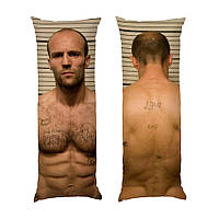Дакімакура подушка-обіймашка «Джейсон Стейтем в тюрмі. Jason Statham» габардин 70х30 см