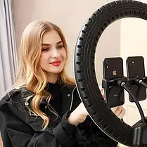 Кільцева Лампа HQ-19NS Ultra 47 см. 60 Вт + Штатив 2,1м+BT Кнопка, Набір блогера, фото 5