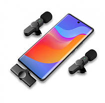 Петличний мікрофон бездротовий для смартфона (2 мікрофони) TYPE-C K9, Подвійний мікрофон, фото 4
