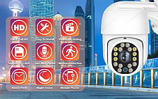 Камера Відеоспостереження PTZ Q9 WIFI 4MP, Вулична Камера з Віддаленим Доступом, фото 4