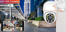 Камера Відеоспостереження PTZ Q9 WIFI 4MP, Вулична Камера з Віддаленим Доступом, фото 5