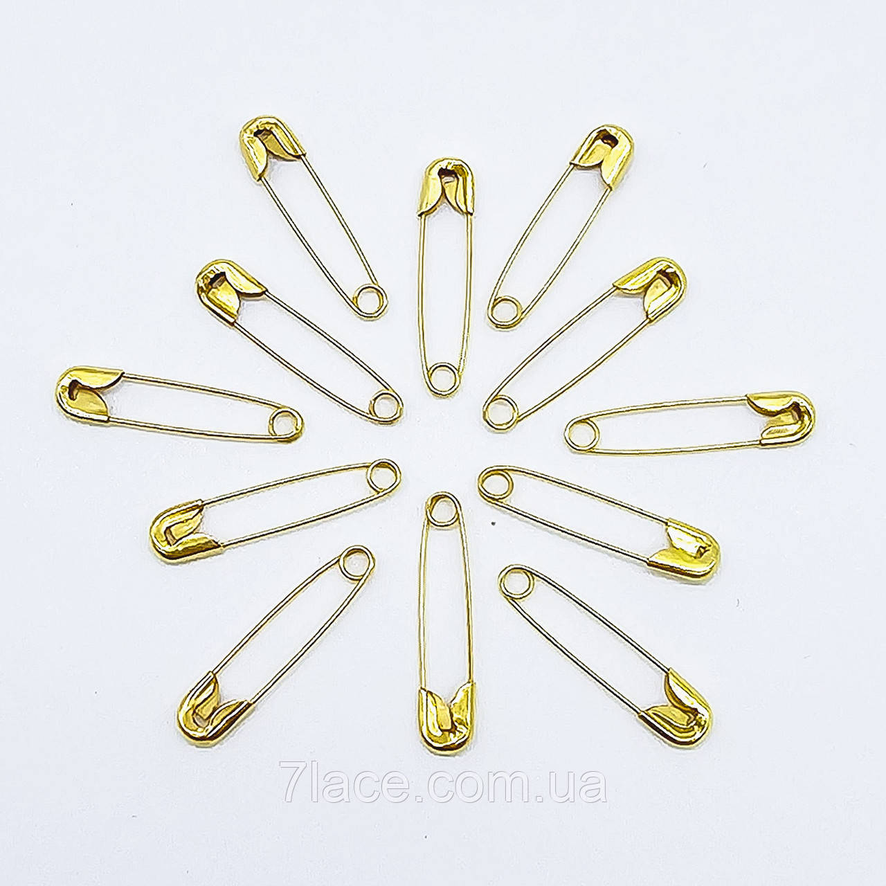 Булавка англійська 2 см / колір золото / замовлення від 1 упаковки (2 000 штук), фото 1