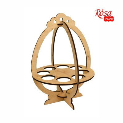 Підставка під яйця "Кошики" 2, фанера, 19.6х19.2х27.2 см, ROSA TALENT | ROSA TALENT | заготівля для великодніх яєць