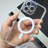Прозрачный чехол с усилеными углами кольцом Magsafe на iPhone 13 Pro Max / прозрачный чехол на айфон 13 про ма