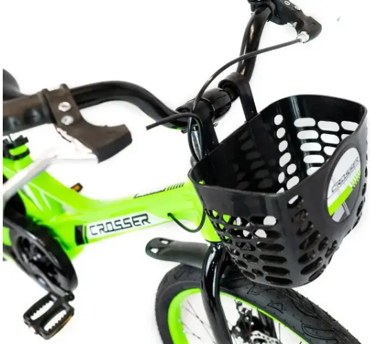 Детский велосипед для детей двухколёсный 20" с магниевой рамой, страховочными колесами и корзиной - фото 5 - id-p2112406945