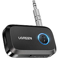 Bluetooth-адаптер Ugreen СМ596-90748 з мікрофоном автомобільний 3.5 mm AUX вихід Чорний