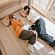Матрац надувний 20 см подвійний із вбудованою помпою Naturehike CNH22DZ024, бежевий, фото 2