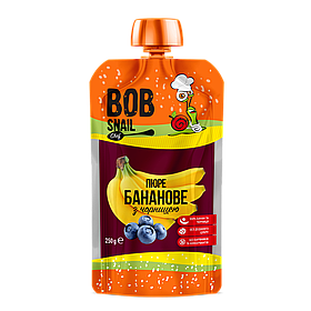 Пюре смузі банан-чорниця 250г Bob Snail