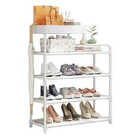Полиця для взуття RIAS Storage Shoe Rack на 5 секцій 78.5x21x60 см White (3_04505)