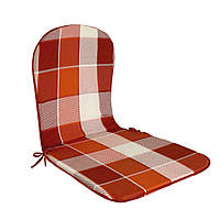 Матрац на садове крісло, стілець, садові меблі помаранчевий у клітинку