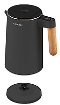 Чайник електричний Concept RK3302 Salt & Pepper 1,5 л з регулюванням температури електрочайник, фото 5
