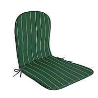 Матрас сидушка на дачу для скамейки, качели, садовых стульев зеленый в полоску
